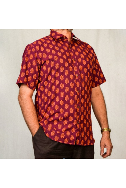 Men's Shirt - Blockprint - Cotton